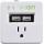 WiON Indoor Wi-Fi Single Outlet w/Dual USB Charging  Ports