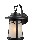 Lantern Wall Fixture w/ Frosted Glass ~ Black