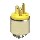 Armored Ground Plug, Male ~ 15 Amp, Yellow-Steel Armored