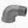 Black Malleable Iron 90 Degree Street Elbow - 3/8"