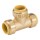 Push Fit Brass Tee - 3/4" x 3/4" x 3/4"