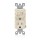 Leviton Combination Switch and Outlet, Ivory - 15A