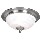 Ceiling Light Fixture, 2 Light  Saturn Design ~  Satin Nickel 