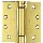 Door Closing Spring Hinge, Brass - 4"