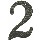 Black House Number - # Two  - 3 1/2" 
