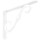 Ornamental Shelf Bracket, Antique White - 8" x 5-1/2"