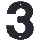 House Number 3, 5 inches