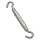 Hook & Hook Turnbuckle, Zinc - 5/16" x 9"