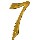 Solid Brass/Pb #7 House Number, Visual Pack 1901 4 inches