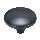 Round Cabinet Knob, Black 1 1/4 inch
