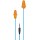 Guardian Earplug-Earbud Hybrid Plugphones, Blue & Orange ~ 54" Cord