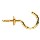 Cup Hook, Brass 1/2 inch 5 Pack