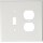 Oversized Wall Plate, Toggle/Duplex - White
