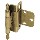 Inset Partial Wrap Hinge - Self Closing - Brass Traditional Finish - 3/8 inch