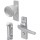 Tulip Knob Latch Set, Aluminum - 1-3/4"