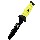 Bullseye Diver Knife, Yellow Rubber Hdle, Black Blade, Combo