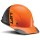 LIFT DAX Fifty50 Carbon Fiber Full Brim Hard Hat - Orange/Black