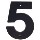 House Number 5, 5 inches