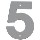 House Number 5, Satin 5 inches 