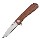 Twitch II, Brown Rosewood Handle, Satin Drop Point Plain