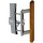 Patio Door Handle Lock Set ~ Aluminum Finish
