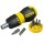 Stubby Ratcheting Multi-Bit Screwdriver   6-in-1