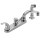 Two-Handled Kitchen Faucet with Sprayer - Chrome