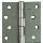 Non-Removable Pin Door Hinge, Plain Steel  ~ 4" x 4"