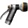 Heavy-Duty Metal Hose Nozzle w/Locking Rear Trigger & 7-Pattern Water Sprayer