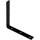 Heavy-Duty Corner Brace, Black - 10-1/4" x 1-1/2" x 1/4"
