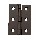 Broad Decorative Hinges, Oil Rub'd Bronze Finish ~  2" x 1 3/8"