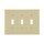 Three-Toggle Switch Plate - Ivory