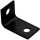 Offset Leg Corner Brace, Black HD - 7.5" x 1.6" x 3/16"
