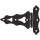 Ornamental T-Hinge, Black ~ 8"