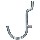 Curved Peg Hook, 1 inch 