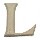 House Letter L,   Simulated Wood-Grain Letter ~ 7"