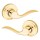 Kwikset Tustin Half Dummy Lever, Polished Brass - Right Hand