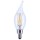 Satco 4W LED CA10 Candelabra Bulb, Clear - E12