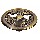 Filigree Design Cabinet Knob, Antique Brass ~ 1 1/2"