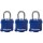 Covered Laminated Steel Padlock, 3pk