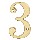 House Number 3, 4 inch