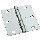 Square Corner Door Hinge, Zinc ~ 3.5"