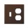 Leviton Combo Switch/Outlet Wall Plate, Brown