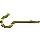 Satin Brass Ceiling Hook, Visual Pack 2041 #8 