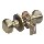 Biscuit Passage Door Lockset - Antique Brass
