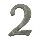 5in. Black Plastic Number