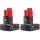 Milwaukee M12 REDLITHIUM XC3.0 Battery Pack - 3.0Ah, 2pk
