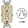 Leviton GFCI Outlet, Tamper Resistant - 15 Amp, Ivory