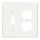 Leviton Combo Switch/Outlet Wall Plate, White