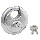 Wide Stainless Steel Discus Padlock w/Shrouded Shackle ~ Key Code 0370